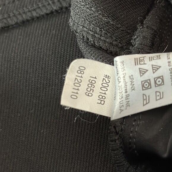 Spanx Perfect Pant Womens Small Black Slim Straight Pull on Stretch Pockets - Picture 9 of 15